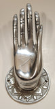 Vintage Thai Buddha Vitarka Mudra Hand 6" Aluminum Wall Mount Towel Holder