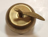 Vintage Brass Metal 3" Tall Apple with Leaf