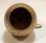 Vintage Brass Metal 3" Tall Apple with Leaf