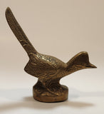 Vintage Roadrunner Bird with Tail Up 6" Brass Metal Figurine