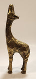 Vintage Mother Giraffe and Baby Giraffe Set of Brass Figurines