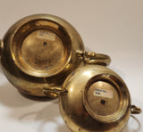 Vintage Teapot and Sugar Bowl Brass Metal Set Made in India
