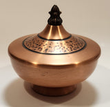 Vintage Fantasy Copperware Ltd. Solid Copper Lidded Bowl Made in Canada