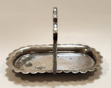 Vintage 1921-1947 E & J Leek EPNS Small Silverplated Tray with Handle Made in England