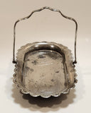 Vintage 1921-1947 E & J Leek EPNS Small Silverplated Tray with Handle Made in England