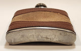 Brown Leather Wrapped Stainless Steel Hip Flask