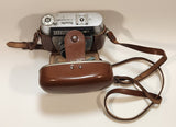 Vintage Braun Nuremburg Paxette Electromatic 40mm Rangefinder Film Camera in Brown Leather Case