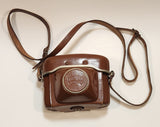 Vintage Braun Nuremburg Paxette Electromatic 40mm Rangefinder Film Camera in Brown Leather Case