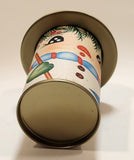 Vintage Daher Cap Tins Lady Snowman Can Christmas Ornament