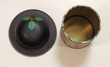 Vintage Daher Cap Tins Lady Snowman Can Christmas Ornament