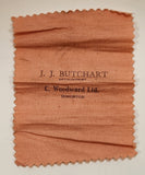 Antique 1930s J. J. Butchart Optometrist G. Woodward Ltd. Edmonton Bosch & Lomb 12K Gold 1/10 Wire Frame Eye Glasses in Case with Rag