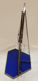Vintage Beautiful Cobalt Blue and Clear Iridescent 9" Leaded Stained Glass Ship Sail Boat Sculpture