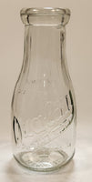 Vintage Blue Ribbon Quality Products Weaver Milk 7 1/4" Tall Embossed Clear Glass Bottle