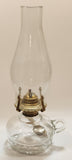 Vintage Lamplight Farms 11 1/2" Tall Glass Base Oil Lamp with Finger Loop Handle