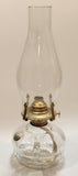 Vintage Lamplight Farms 11 1/2" Tall Glass Base Oil Lamp with Finger Loop Handle