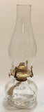 Vintage Lamplight Farms 11 1/2" Tall Glass Base Oil Lamp with Finger Loop Handle