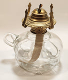 Vintage Lamplight Farms 11 1/2" Tall Glass Base Oil Lamp with Finger Loop Handle