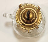 Vintage Lamplight Farms 11 1/2" Tall Glass Base Oil Lamp with Finger Loop Handle