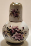 Vintage 1898 China Company Pink Rose Flowers Bedside Porcelain Water Carafe Water Jug with Cup Lid