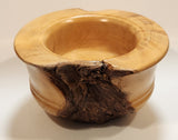 Vintage Bark Inclusion 7 1/2" Maple Like Burl Wood Bowl