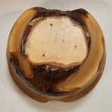 Vintage Bark Inclusion 7 1/2" Maple Like Burl Wood Bowl