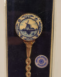 Dutch Delft Windmill Themed Porcelain Silver Plated Souvenir Collector's Spoon Made in Holland New in Package