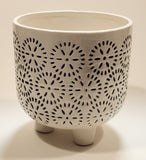 Urban Trends 5" Tall Footed Ceramic Round Pot