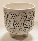Urban Trends 5" Tall Footed Ceramic Round Pot