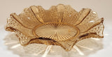Vintage Sowerby 2266 Chunky Ruffled Edge Peach Marigold Carnival Glass Plate