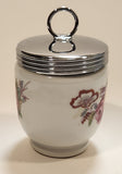 Royal Worcester King Size Flowers Egg Coddler Poacher Porcelain Jar with Metal Lid Made in England New in Box