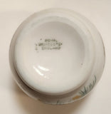 Royal Worcester King Size Blue and Yellow Birds Egg Coddler Poacher Porcelain Jar with Metal Lid Made in England New in Box