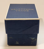 Royal Worcester King Size Blue and Yellow Birds Egg Coddler Poacher Porcelain Jar with Metal Lid Made in England New in Box