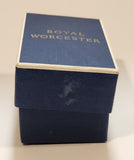 Royal Worcester King Size Blue and Yellow Birds Egg Coddler Poacher Porcelain Jar with Metal Lid Made in England New in Box