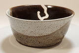 Vintage Brown Tones Yarn Bowl 7 3/4" Stoneware Pottery Dish
