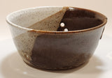 Vintage Brown Tones Yarn Bowl 7 3/4" Stoneware Pottery Dish