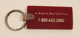 Report A Poacher In Alberta Dial Toll Free Dark Red Rubber Fob Keychain Ring