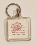 Vintage Cando Foods Whitehorse Yukon Acrylic Fob Keychain Ring