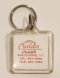 Vintage Cando Foods Whitehorse Yukon Acrylic Fob Keychain Ring