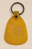 Vintage Sea Land Recreation & Rentals Whitehorse Yukon Yellow Plastic Fob Keychain Ring