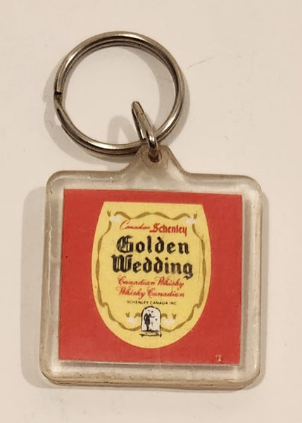 Schenley Golden Wedding Canadian Whisky Acrylic Fob Keychain Ring