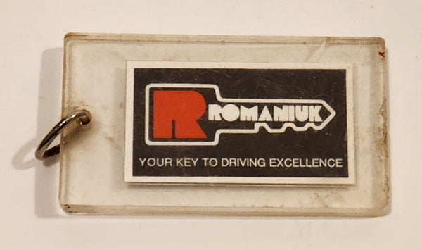 Vintage Romaniuk Your Key To Driving Excellence Leduc Alberta Acrylic Fob Keychain