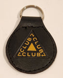 Vintage Triangle Club Leather Fob Keychain Ring