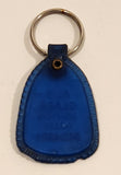 Vintage Al's Glass Drayton Valley Alberta Blue Plastic Fob Keychain Ring