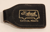 Vintage Myback Toyota Camrose Alberta Black Leather Fob Keychain