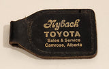 Vintage Myback Toyota Camrose Alberta Black Leather Fob Keychain
