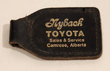 Vintage Myback Toyota Camrose Alberta Black Leather Fob Keychain