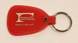 Formica Brand Decorative Laminate Red Plastic Fob Keychain Ring