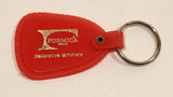 Formica Brand Decorative Laminate Red Plastic Fob Keychain Ring