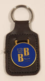 Block Bros. Realtors Sample No. V 718 Brown Leather Fob Keychain Ring