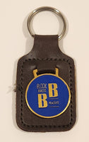 Block Bros. Realtors Sample No. V 718 Brown Leather Fob Keychain Ring